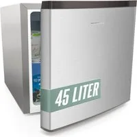 Heinrich´s Getränkekühlschrank 45 Liter HKB 4188 SI, 50 cm hoch, 44.5 cm breit, Mini Kühlgerät mit Gefrierfach, Kühlbox, Tischkühlschrank
