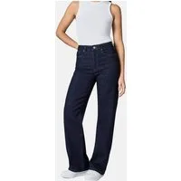 PEAK TIME Weite Jeans Eklipsa Damen Wide Leg Jeans mit Logoprägung