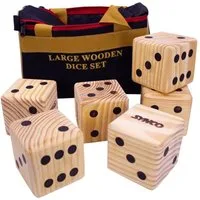 GICO Spielzeug-Gartenset Outdoor Gartenspiel Würfel XXL aus Holz - 2911