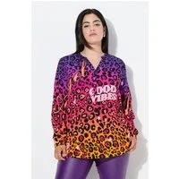 Angel of Style Satinbluse Bluse A-Linie Leo und Farbverlauf