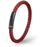UNIQAL.de Lederarmband Lederarmband Herren "SIMPLE" Geflochten, gestapelt (Edelstahl, Echtleder, Casual Style, handgefertigt), geflochten stapeln einzigartig simple pure