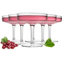 Sendez Martiniglas 6 Margarita Bargläser Cocktailgläser Margaritagläser Relief, Glas