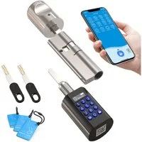 WE.LOCK Türschlossantrieb WELOCK Elektronisches Türschloss PCB10KEY72 für 95-130mm Türen, (Packung, Türschloss x1, RFID-Karte x3, Schlüssel x2, Anleitung x1,Zubehörbox x1), Dauer-/Temp-Passwort, RFID, App, Schlüssel, Fernöffnung