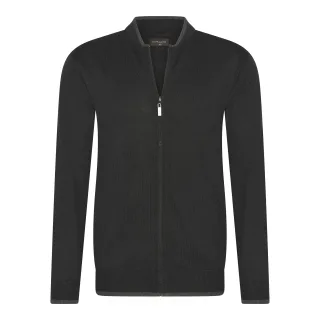 Cappuccino Italia Full Zip Strickjacke für Herren. Die Full Zip Strickjacke besteht zu 100 % aus Baumwolle und Acryl und hat einen klassischen Schnitt.