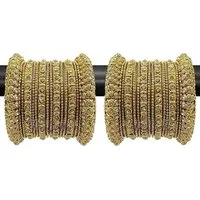 YouBella Armreif Vergoldet & Amerikanischer Diamant Armreif Set für Frauen (Inhalt der Box: Armreif Set x 1, Hochzeit, Party-Kleidung, Stilvoll, Geeignet für alle Anlässe), Material: Messing, Hautfreundlich, Das Beste zum Verschenken