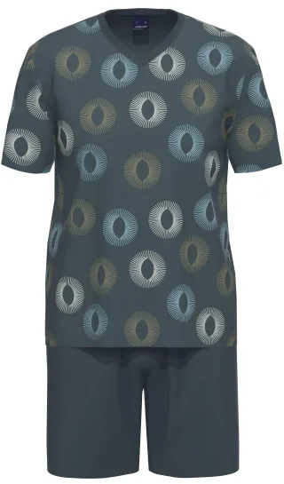 AMMANN - GOTS SCHLAFANZUG KURZ dunkelblau - Gr. - 50