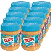 Skippy Nussaufstrich 10 x 340g Erdnussbutter "Creamy" Peanut Butter Extra Smooth, 10 x 340 g, Ohne künstliche Aromen, Ohne künstliche Farbsoffe
