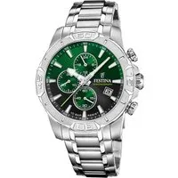 Festina Chronograph Timeless Chronograph F20704/5, Quarzuhr, Armbanduhr, Herrenuhr, Edelstahlarmband, analog, Tag