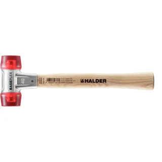HALDER BASEPLEX - Schonhammer mit Zinkdruckguss - Gehäuse und Holzstiel, Celluloseacetat - 3906.040