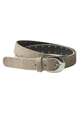 Street One - Velours Gürtel mit Nieten barley beige - Gr. - 75