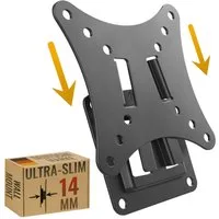 RICOO TV-Wandhalterung TV Monitor Wandhalterung 13"-32" bis 20 Kg flach F0111, (bis 32 Zoll, VESA 50x50 bis 100x100, 1-tlg., 20 Kg Aufnahme, 13" bis 32" (33-81 cm) Bildschirm Diagonale, flach curved Fest Slim Fernseher Monitor Wand Halterung)