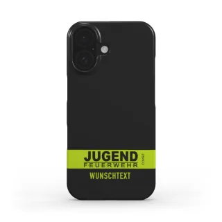 Handyhülle COVRZ | Jugend Feuerwehr | Slim Case | Schwarz | Personalisierbar | iPhone 16 15 14 13 Plus Pro Max, Samsung Galaxy S25 S24 S23 uvm. iPhone 16 Ohne