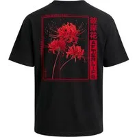 Neverless Oversize-Shirt Herren T-Shirt - Spider Lilies - Oversized Relaxed Fit Printshirt mit Print