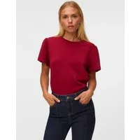 Vero Moda Kurzarmshirt VMELLA SS O-NCK TOP JRS Viskosemischung, regular fit