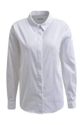 Milano Italy - Blouse with collar, placket and 1/1 sleeves white - Gr. - 34