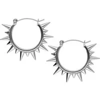 Wildcat Paar Ohrhänger Spiked Earrings - Silber, Chirurgenstahl 316L - wasserfest, langlebig, hautverträglich