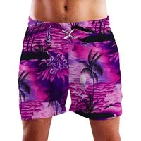 King Kameha Badeshorts Surf Funky Hawaii Bade-Shorts Mesh-Einsatz Verschluss Kordelzug Mit integriertem Mesh-Innenslip für extra Komfort