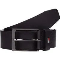 Tommy Hilfiger Ledergürtel LAYTON 3.5 cm breit Metallpatch, Einfachdornschließe