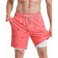 MaaMgic Shorts Herren Elastan kurze Hose 2-in-1 Badehose schnelltrocknend Sporthose (1-tlg)