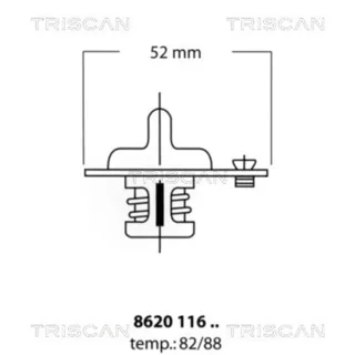 Triscan Thermostat Mazda 323 B-Serie Demio Mx-3 Mx-5 Xedos 862011682