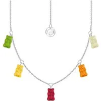 THOMAS SABO Kette mit Anhänger THOMAS SABO x HARIBO Schmuck: Kette mit Goldbären bunt, mit Kristallglas