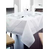 texpot Tischdecke Tischwäsche Atlaskante 100% Baumwolle Vollzwirn Damast (1-tlg)