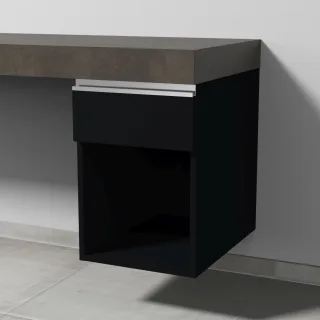 Sanipa Anbau-/Solitärschrank 2morrow (L2351) 510x350x520 Schwarz-Matt, L235108 L235108