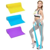 Refined Living Fitnessbänder Set 3er,Trainingsbänder,3 Widerstandsstufen,Yoga Band Fitnessband Therapieband, Widerstandsband, Pilates Band, Latexfreie Fitnessbänder, Stretchband,Leicht & tragbar, 3-tlg., Latexfrei & hautfreundlich, Hohe Elastizität &