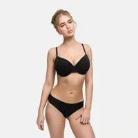 cfab Push-up-BH Baumwoll-T-Shirt Bügel-BH-Schwarz-80D (1-tlg)