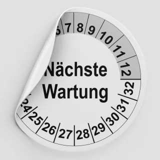 Prüfplaketten weiß (Nächste Wartung)