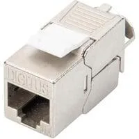 CAT 6A Keystone-Modul DN-93615 silber, werkzeugfrei, geschirmt