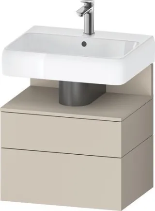 Duravit Qatego Waschtischunterbau wandhängend Taupe Supermatt 590x470x590 mm - QA4393083830000 QA4393083830000