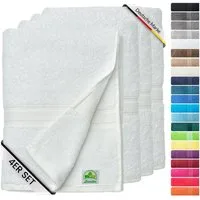 leevitex® Handtücher 4er-Set, 50 × 100 cm, aus 100% Baumwolle, Frottee (Set, 4-St), OEKO-TEX® STANDARD 100 zertifiziert und hochwertig verarbeitet