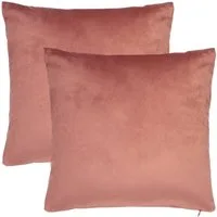 BARBONS Kissenbezug Stilvolle Kissenbezüge aus samtigem Stoff, Kissenhülle, (2 Stück), Altrose