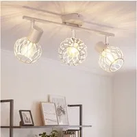 Nettlife Deckenstrahler E14 1/2/3/4flammig 350° schwenkbaren Spots moderner Deckenstrahler, ohne Leuchtmittel, individuell ausrichtbare Deckenleuchte für Wohnzimmer Küche