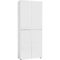 Home affaire Schuhschrank MISTER- Schuhregal, Made in Italy, 12 Fächer, 10 Einlegeböden Hochglanz lackiert,Breite 80 cm, Höhe 200 cm, 4 Türen, wendbare Blende