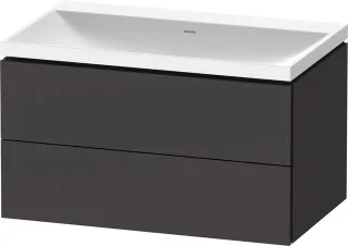 Duravit L-Cube c-shaped Set wandhängend Graphit Supermatt 800x480x480 mm - LC6951N80800000 LC6951N80800000