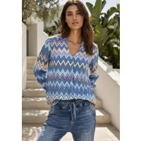 Andijamo-Fashion Schlupfbluse MODERN WAVE Locker fallende, gerade Silhouette