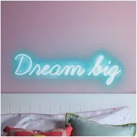 Lights4fun LED Wandleuchte LED Neon Leuchtschriftzug Dream Big