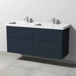 Sanipa 3way Waschtischunterbau zu Villeroy & Boch Subway 3.0 Waschtisch mit 4 Auszügen, Marine-Matt SP8511R