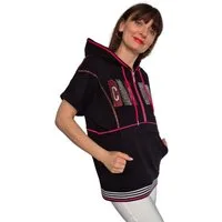 Gio Milano Sweatshirt "Change" kurzarm mit Kapuze und Schriftzug