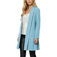 dy_mode Cardigan Damen Langcardigan offen Leichte Übergangsjacke für Frühjahr Sommer in Unifarben, Ohne Verschluss