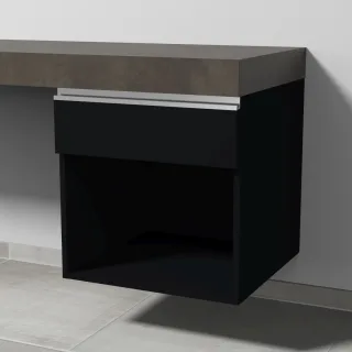 Sanipa Anbau-/Solitärschrank 2morrow (L2353) 510x500x520 Schwarz-Matt, L235308 L235308