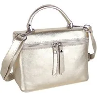 MIRROSI Henkeltasche Damen kleine Tasche aus Echtleder Schultertasche 20x15x8 cm, mit passendem Schulterriemen für vielseitigen Einsatz