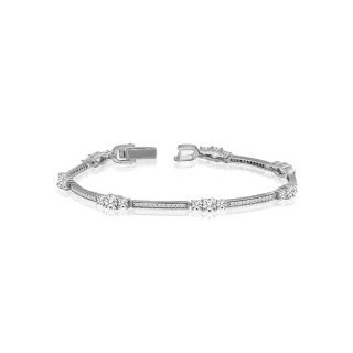 Damenarmband mit funkelnden Zirkonias, 925 Sterling Silber BIPU022