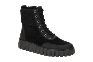 Gabor 56.485 Damen Stiefeletten schwarz - bequeme Plateau Boots