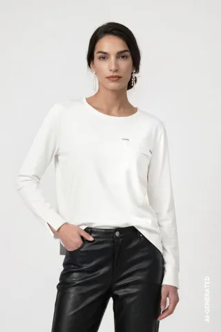 monari - Blusenshirt mit Schmuckdetails off-white - Gr. - 36