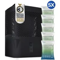 BonAura Luftentfeuchter ohne Strom, für 55 m³ Räume, 5x 680g Granulat, Schutz gegen Schimmel und muffige Gerüche