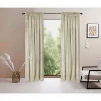 LeGer Home by Lena Gercke Gardine Marusha (2 St), Stangendurchzug, halbtransparent, Leinenoptik, grob gewebt, verschiedene Größen