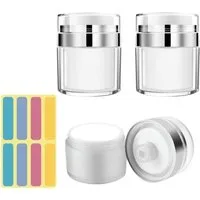 FELIXLEO Make-Up Organizer 3 Stück Cremetiegel Vakuumflasche 50ml Pumpspender Airless Pumpflasche, 3-tlg.